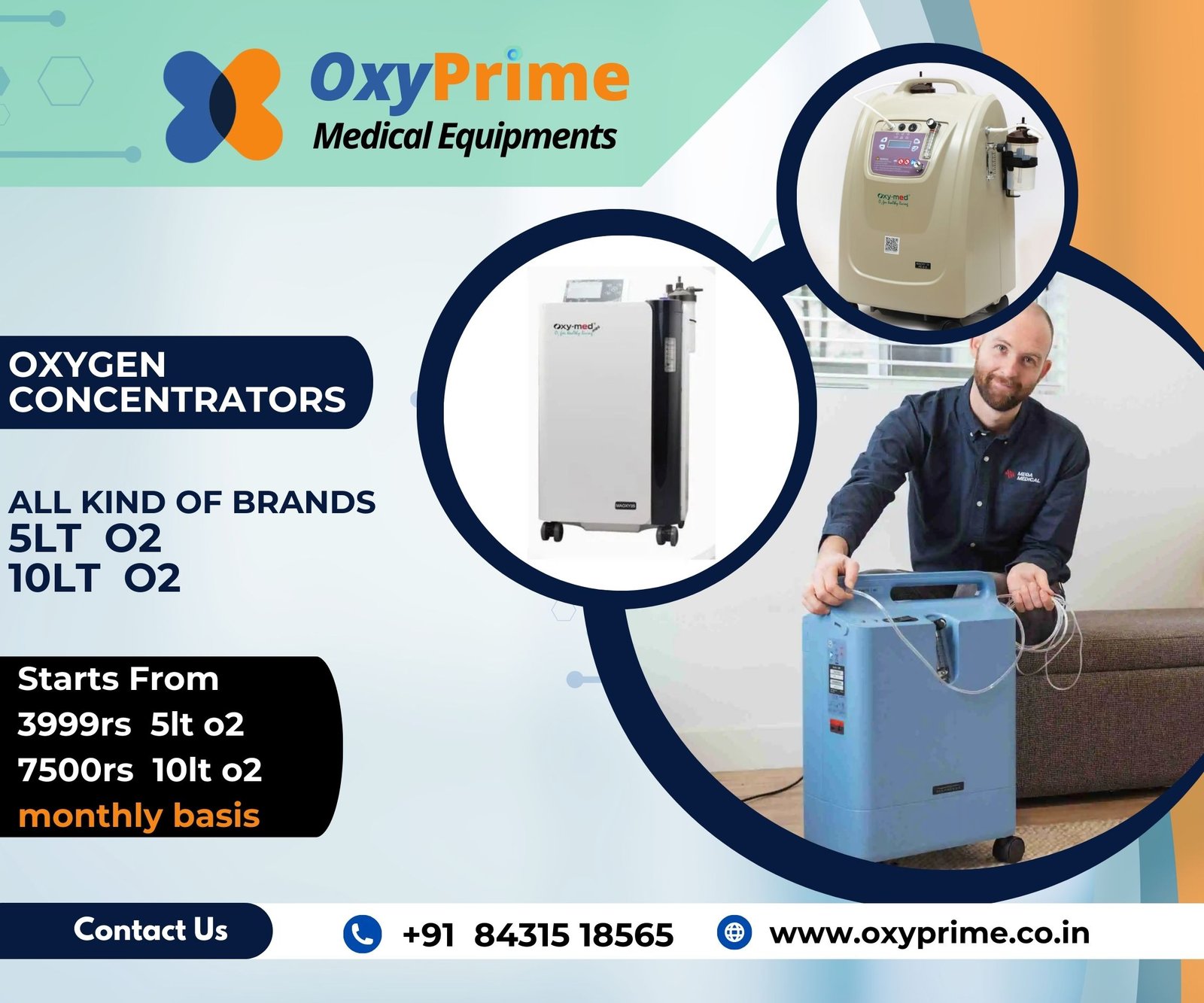 oxygen concentrator machine 5Lt & 10Lt Oxygen Concentrator for Rent Yelahanka - Image 1